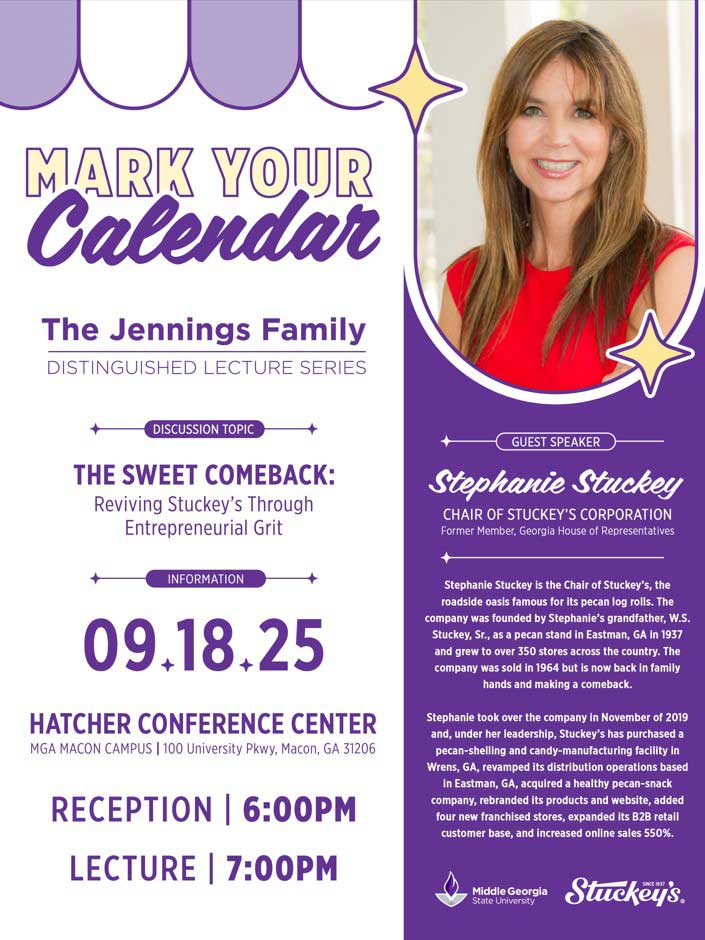 Jennings Family 0Distinguished Lecture Series - The Sweet Comeback by Stephanie Stuckey