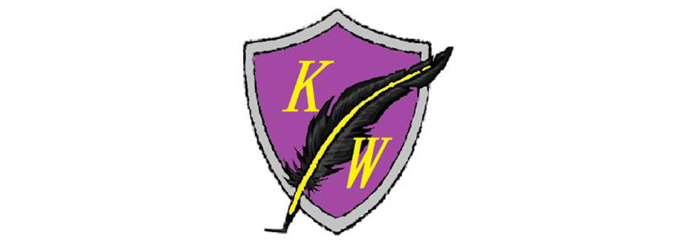 Knight Writers logo of a shield and a writing quill