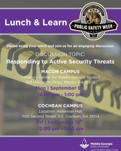 Public Safety Week 2025 Lunch and Learn event flyer