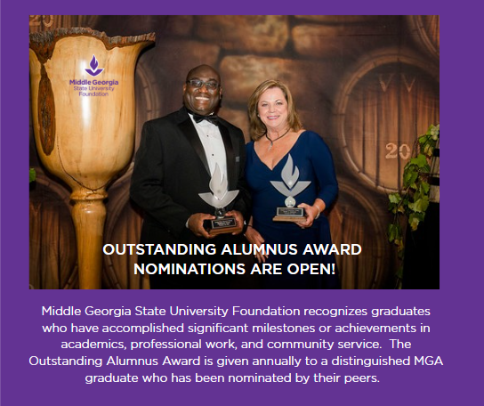 Outstanding Alumnus award nominations are open. 