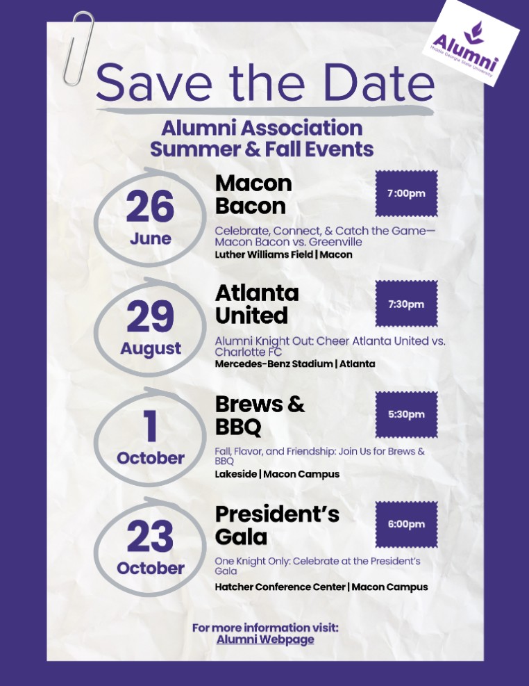 Alumni Association Summer and Fall Events