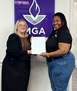 From left to right: Karen Hix (MGA Foundation) and Philistia Glenn (MetroPower)