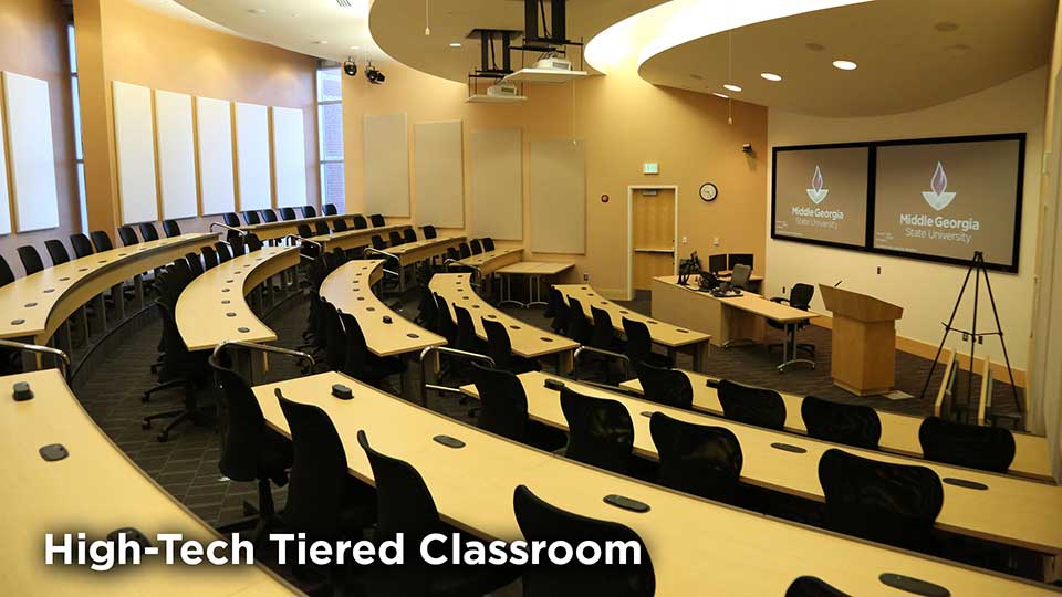high tech tiered classroom