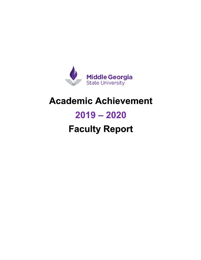 Academic Achievement Faculty Report - 2020
