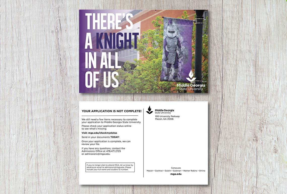 An example of a direct mail postcard