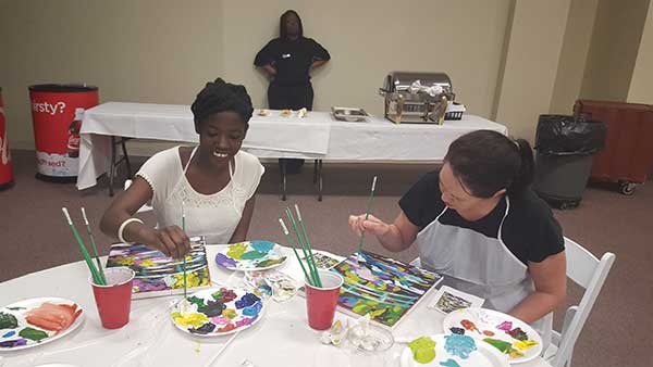 Students participating in