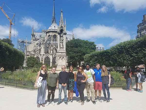 Students participating in the USG European Council Study Abroad to France