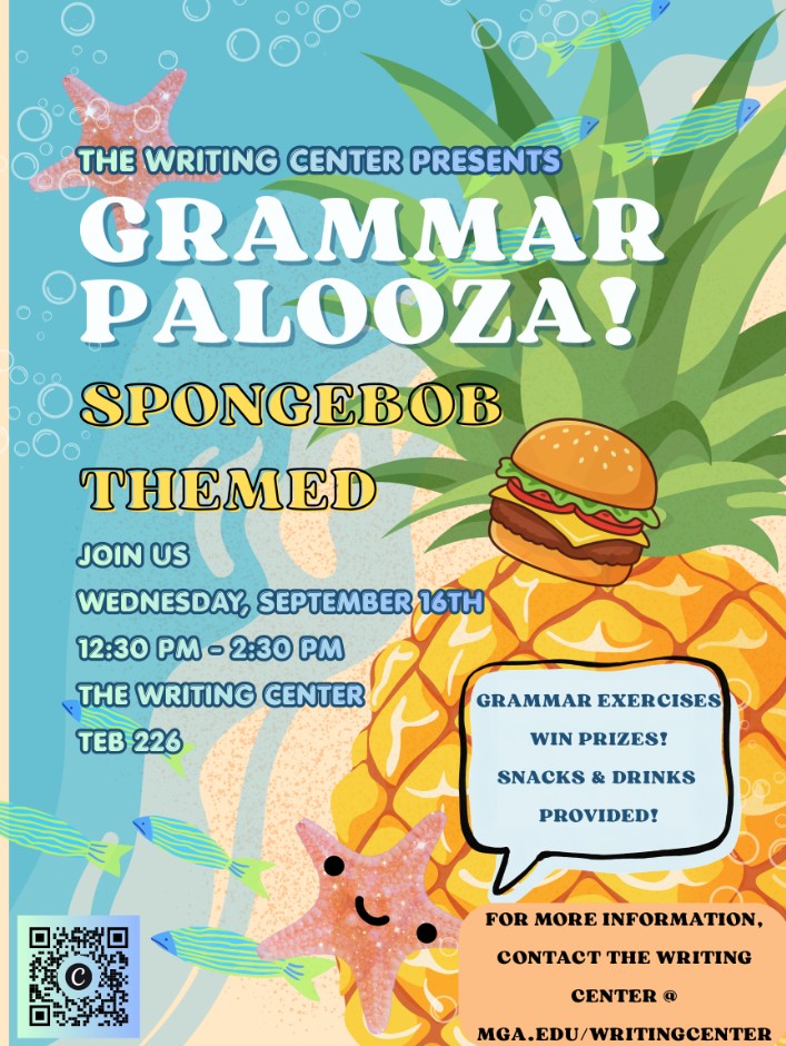 Grammarpalooza flyer. September 16th from 12:30 - 2:30