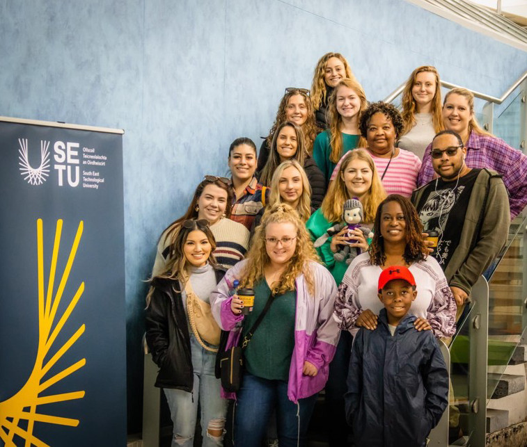 Group of students visiting South East Technological University in Ireland